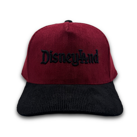 Maroon/Black Blue DisneyLAnd Corduroy Hat